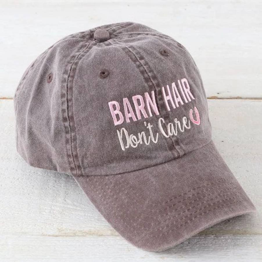 Hats * | Barn Hair Don'T Care Brown Ball Cap