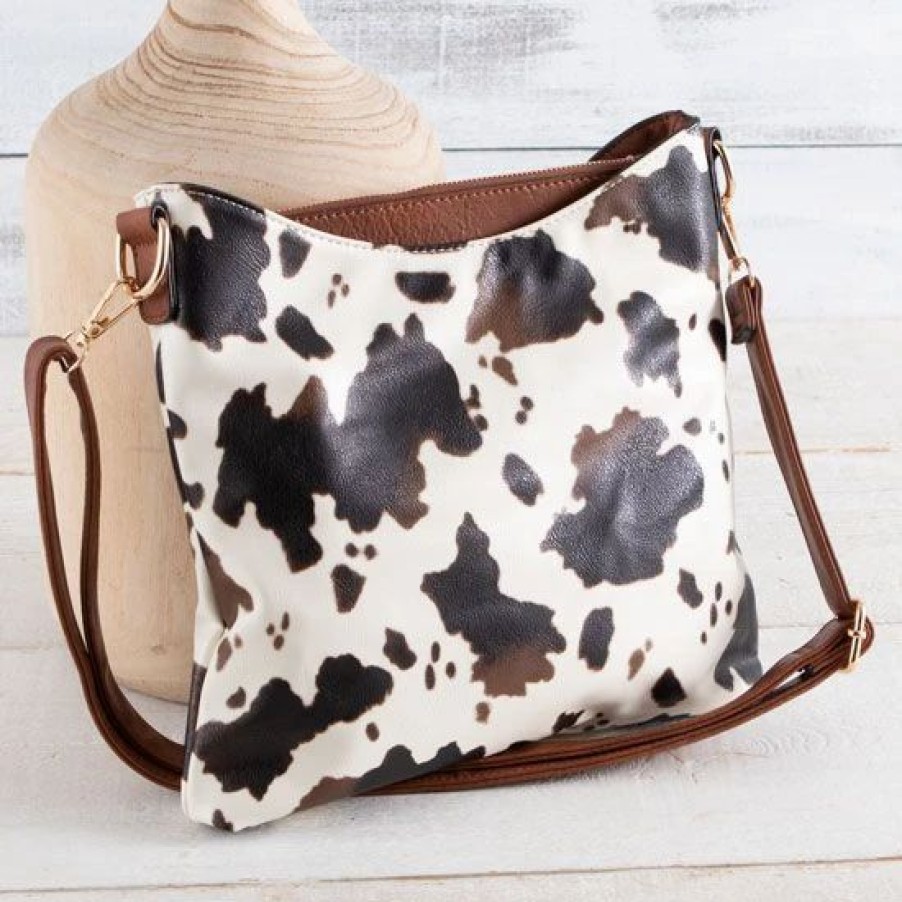 Handbags * | Cow Print Crossbody Bag