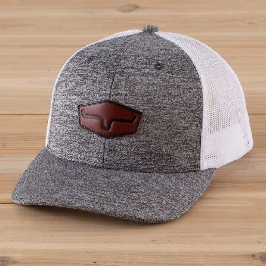 Hats * | Kimes Ranch Box Seats Grey Heather Trucker Cap