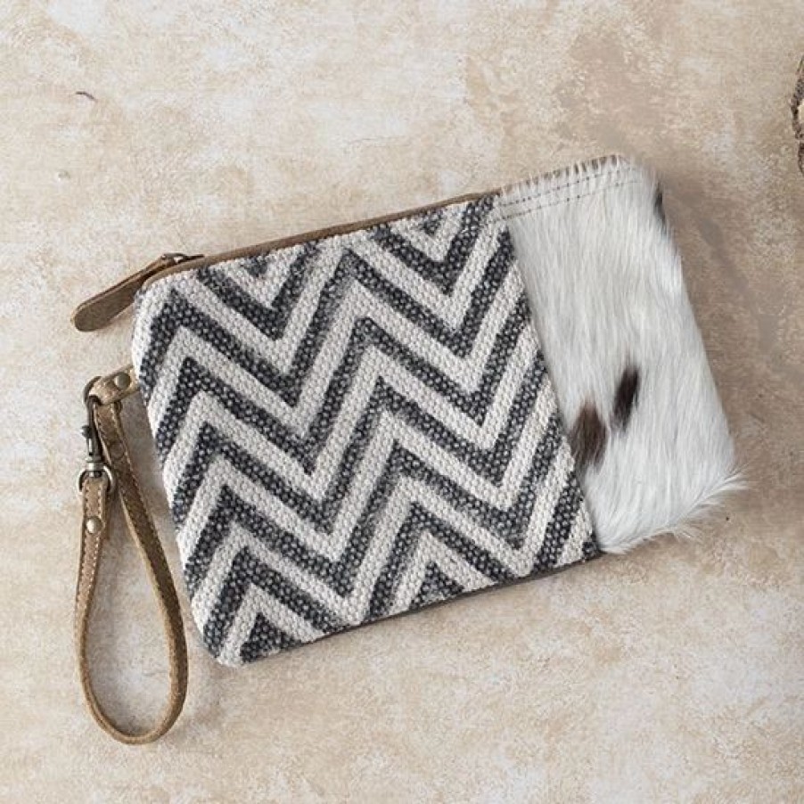 Handbags * | Patterned Hair On Wristlet