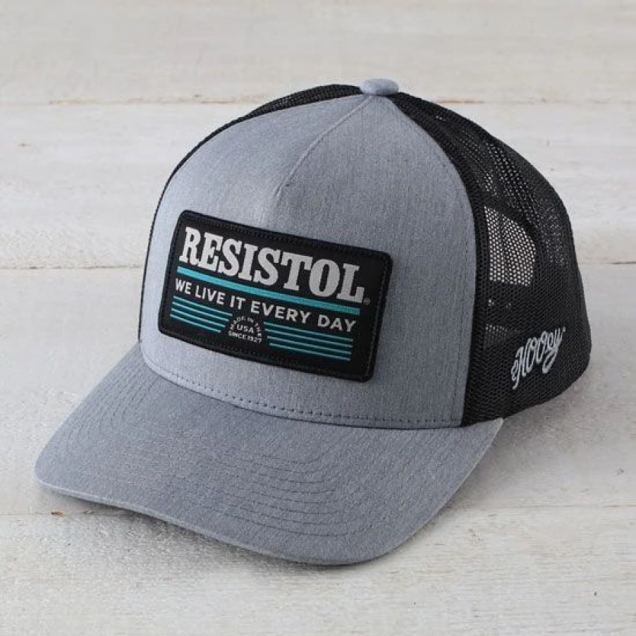 Hats * | Hooey Resistol Grey Ball Cap