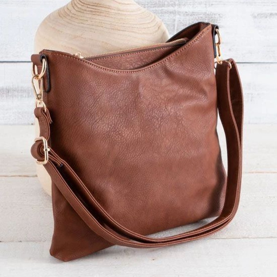 Handbags * | Brown Crossbody Bag