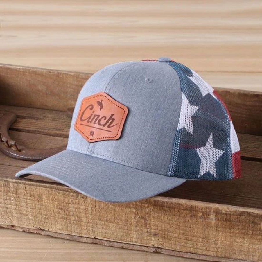 Hats * | Cinch American Pride Trucker Ball Cap