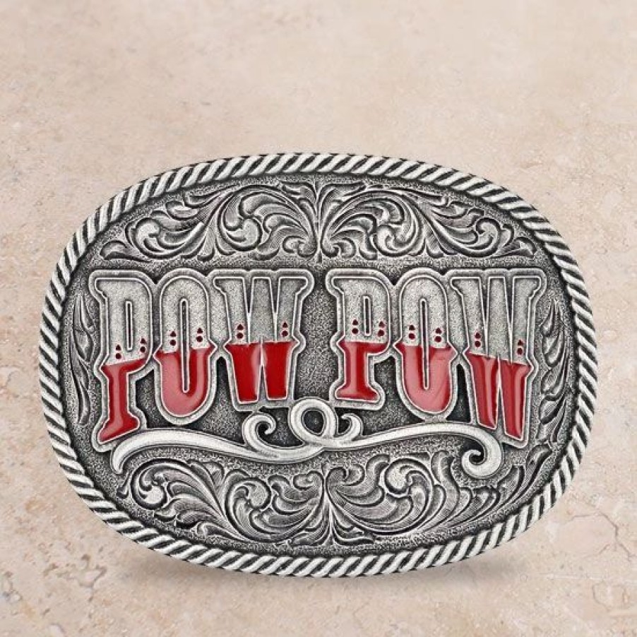 Buckles * | Montana Silversmiths Pow Pow Dale Brisby Attitude Buckle