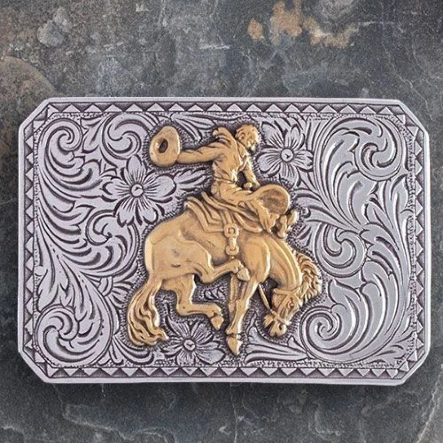 Buckles * | Nocona Two Tone Bronco Buckle