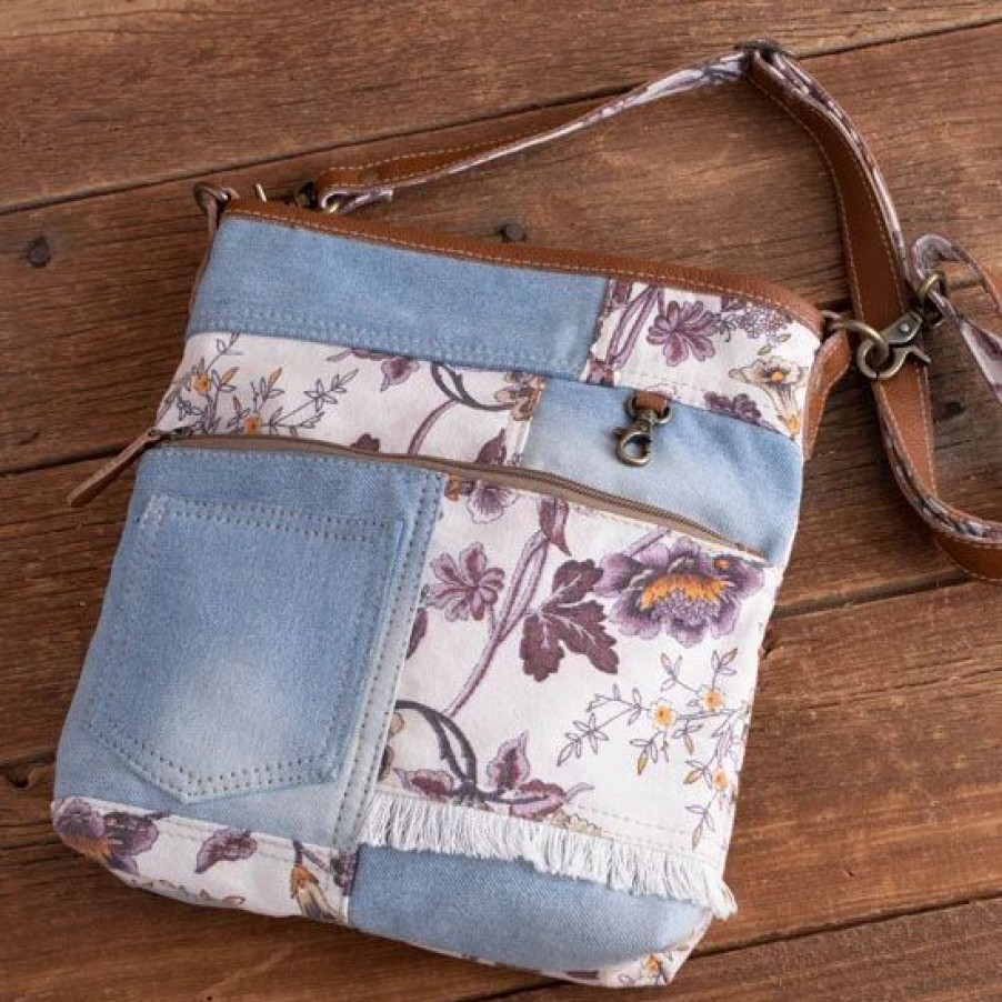 Handbags * | Patchwork Blooms Shoulder Bag